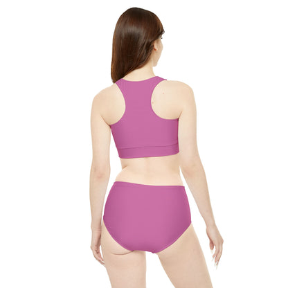 Life's a Beach Light Pink Sporty Bikini Set